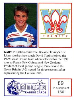 1991 Merlin Rugby League #89 Gary Price Back
